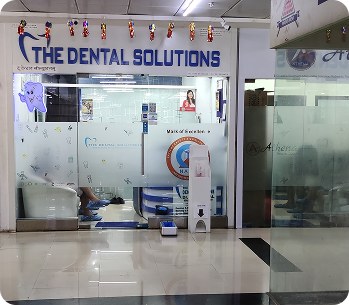 The Dental Solutions clinic frontage at Lodha Boulevard, Majiwada, Thane West